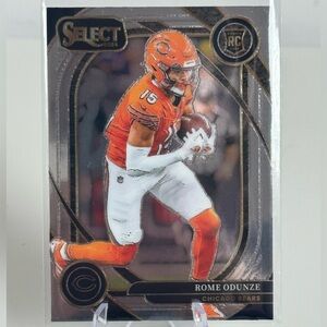 2024 Panini Select Rome Odunze Rookie Card. Chicago Bears
